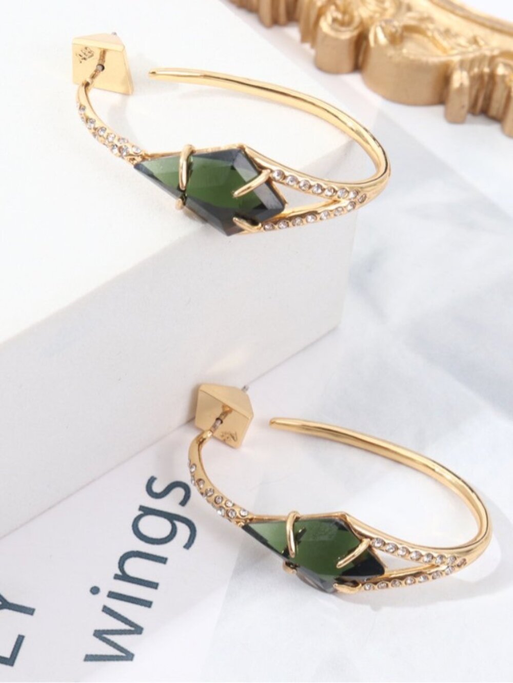 Alexis Bittar Large Gemstone Stud Earrings